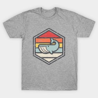 Retro Badge Whale Light T-Shirt